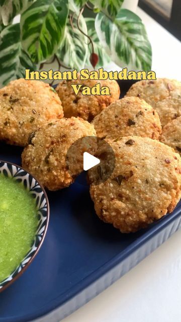 easy recipes • Aishwarya Marwal on Instagram: "This is an Instant Sabudana Vada recipe where you don’t need to soak sabudana! It’s quick 10 mins recipe which requires only 6 ingredients to make and perfect to try this Navratri 🤌🏻❤️

To make this: 

1 cup sabudana, grind it coarsely
1/2 cup boiled potatoes
1/3 cup chopped peanuts 
1 tbsp chopped green chillies 
Salt to taste
Black pepper powder 
Coriander leaves ✨

Deep fry and serve hot with some mango chutney and THAT’S IT 🤌🏻✨

Save this reel and try it out 🫶🏻

Follow @whataisheats for more recipe videos ❤️✨

#sabudana #vrat #navratrirecipes #quickrecipeideas #indianfood #indianfoodbloggers #streetfoodindia #streetfoodlovers #foodbloggers #homemadefood #reelsindia #reeling 

[navratri, vrat ka khanna, sabudana vada, instant recipe, Sabudana Vada Recipes, Sabudana Recipes, Instant Recipe, Navratri Recipes, Vada Recipe, Mango Chutney, Deep Fry, Instant Recipes, Recipe Videos