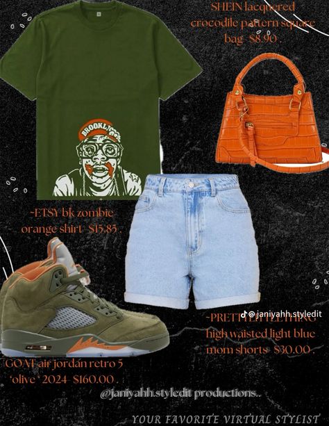 Olive 5s Outfit Ideas, Fashion Outfits Green, Tuff Fits, Cute Highschool Outfits, Cute Online Clothing Stores, Drippy Outfit, Cute Clothing Stores, Teen Swag Outfits, Fly Outfit