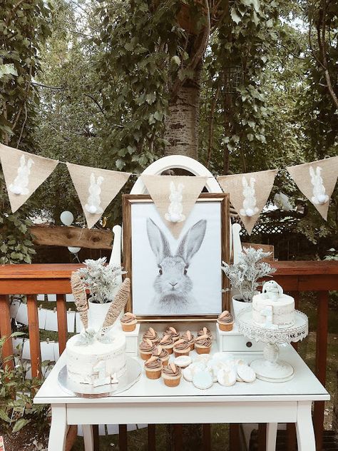 Some Bunny Is One Birthday, Bunny Birthday Theme, Some Bunny Is One, Easter Baby Shower, Peter Rabbit Birthday, Bunny Birthday Party, 1st Birthday Party For Girls, Bunny Baby Shower, Bunny Party