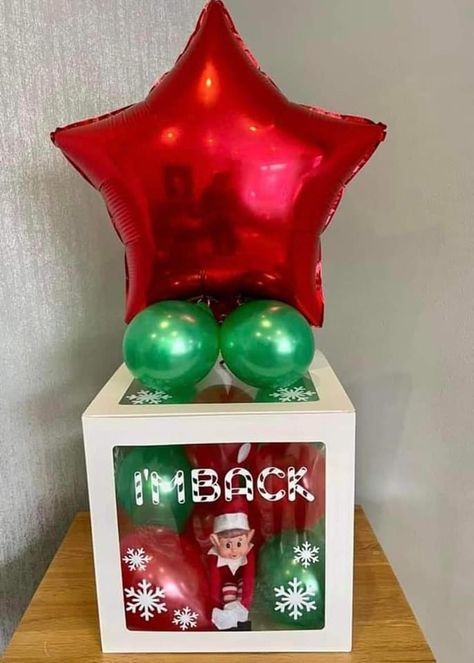 Elf On Shelf Balloon Ideas, Elf On The Shelf Arrival Balloon, Elf Balloon Ideas, Elf Arrival Balloon Ideas, Elf On The Shelf Balloon Ideas, Elf On The Shelf Balloons, Elf Balloons, Kindness Elf, Elf 2024