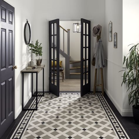 Make an entrance with our stunning range of traditional Victorian Floor Tiles.   Whether you're looking for Victorian Floor Tiles for your hallway or front path, we have an extensive range of patterns and colourways to choose from.  Visit your nearest Original Style retailer for samples and a quotation. Victorian Hallway Tiles, Hallway Tiles Floor, Hall Tiles, Front Path, Victorian Hallway, Victorian Tile, Foyer Flooring, Victorian Floor Tiles, Hall Flooring