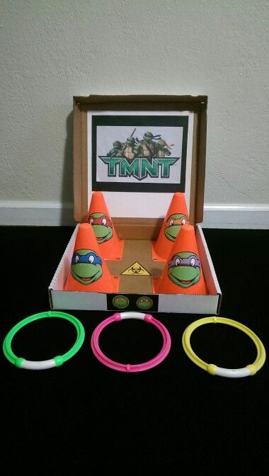 Ninja Turtles Party Games, Ninja Turtle Party Activities, Ninja Turtle Movie Night, Ninja Turtle Games For Party For Kids, Adult Ninja Turtle Party, Ninja Turtle Birthday Party Games, Ninja Turtles Birthday Party Games, Tmnt Birthday Party Games, Tmnt Decoration Ideas