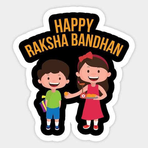 Wear this cute design to celebrate Rakhi! Great gift for your siblings! -- Choose from our vast selection of stickers to match with your favorite design to make the perfect customized sticker/decal. Perfect to put on water bottles, laptops, hard hats, and car windows. Everything from favorite TV show stickers to funny stickers. For men, women, boys, and girls. Rakhi Funny Quotes, Rakhi Images For Brother, Rakhi Stickers Printable For Brother, Rakhi Stickers Printable, Rakshabandhan Stickers, Happy Rakshabandhan Stickers, Rakhi Stickers, Happy Rakhi Images, Rakhi Celebration