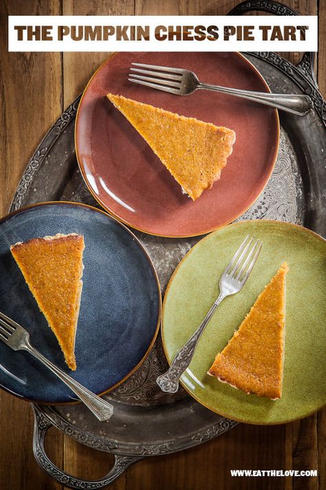 Pumpkin Chess Pie Tart by Irvin Lin of Eat the Love. | www.eatthelove.com Magical Cooking, Pumpkin Tart, Thanksgiving Favorites, Homemade Marshmallow Recipe, Pumpkin Tarts, Sweat Treats, Chess Pie, Pumpkin Eater, Pie Pumpkin