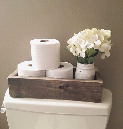 Diy Bathroom Storage, Restroom Decor, Dekor Diy, Toilet Storage, Bath Storage, Farmhouse Bathroom Decor, Small Bathroom Decor, Box Storage, Beautiful Picture