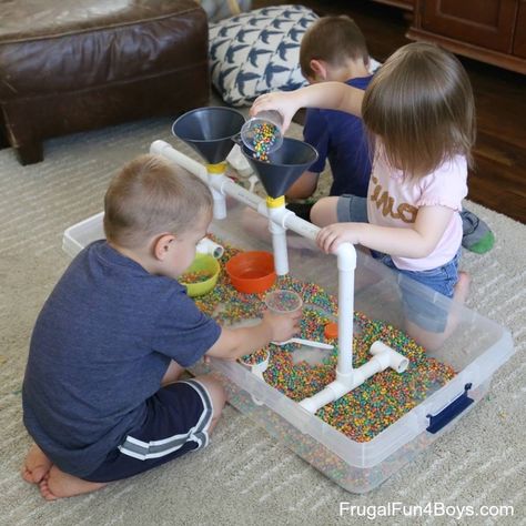 Toddler Sensory Bins, Backyard Kids Play Area, Sensory Activities Toddlers, Motor Skills Activities, Water Table, Games For Toddlers, Toddler Learning Activities, Toddler Fun, Toddler Learning