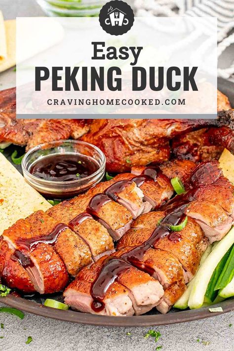 Whip up a culinary masterpiece with this easy Peking Duck recipe! Perfectly crispy and bursting with flavor. #PekingDuck #EasyChineseCooking Mock Duck Recipe, Chinese Duck Recipe, Crispy Duck Recipes, Chinese Roast Duck, Peking Duck Recipe, Peking Roasted Duck, Roasted Duck Recipes, Crispy Duck, Duck Recipe