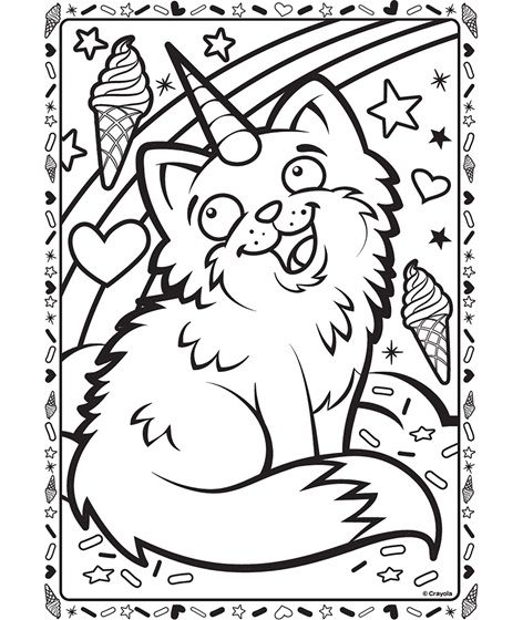 Uni-Creatures Unicorn Cat | crayola.com Crayola Coloring Pages, Hello Kitty Colouring Pages, Unicorn Printables, Cat Coloring, Coloring Images, Kitty Coloring, Coloring Pages Free Printable, Hello Kitty Coloring, Coloring Pages For Boys