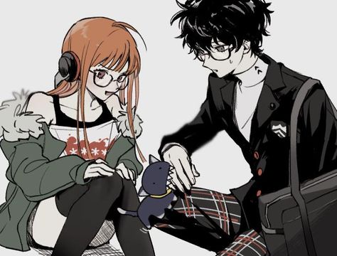 Futaba And Joker Siblings, Persona 5 Joker And Futaba, Futaba Sakura And Joker Matching Icons, Futaba Matching Pfp, Ren And Futaba Matching Icons, Futaba And Joker Matching Icon, Futaba Sakura And Joker, Futaba X Joker, Futaba And Joker