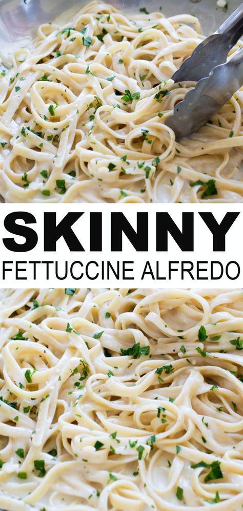 Low Calorie Fettucini Alfredo Sauce, Healthy Chicken Fettuccine Alfredo, Low Calorie Fettuccine Alfredo, Low Calorie Chicken Alfredo Recipe, Low Calorie Alfredo Pasta, Chicken Alfredo Pasta Healthy, Light Fettucini Alfredo, Healthy Fettucini Alfredo Recipe, Healthy Fettuccine Recipes