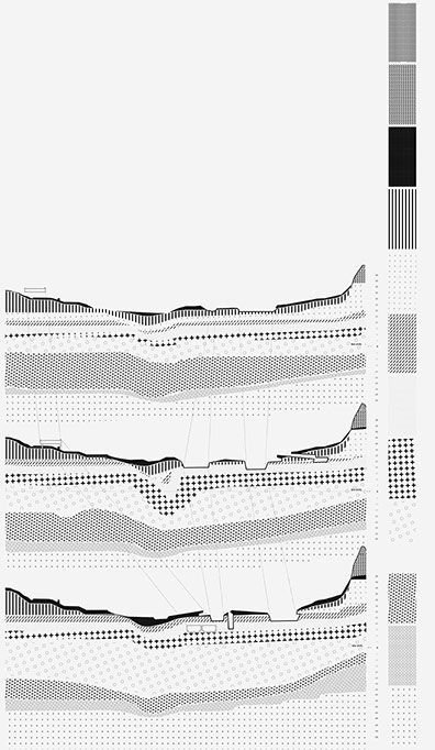 Landscape Architecture Presentation, Landscape Diagram, Collage Architecture, Architecture Mapping, Section Drawing, Lines And Dots, Concept Diagram, Architecture Graphics, Architectural Drawing