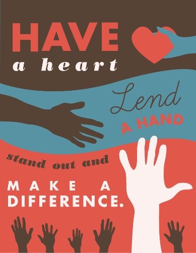 Have a heart. Lend a hand. Stand out and make a difference Make A Difference Day, Volunteer Quotes, Charity Work Ideas, Chiangmai Thailand, Volunteer Appreciation, Charity Work, We Are The World, Helping Hands, Community Service