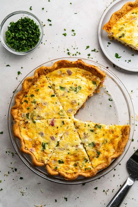 Basic Quiche Recipe (Any Flavor!) - The Stay At Home Chef Best Easy Quiche, Southern Living Quiche Recipes, Cheap Quiche Recipes, Pillsbury Pie Crust Quiche Recipe, How To Make Quiche Easy, Basic Quiche Recipes Easy, How To Make A Quiche, Mexican Quiche Recipes, Overnight Quiche