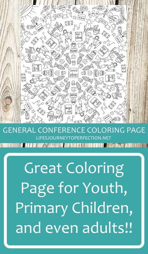 Yw General Conference Prep, Yw General Conference Ideas, General Conference Traditions, Lds Doodles, General Conference Coloring Pages, Conference Coloring Pages, Lds Conference Activities, General Conference Journal, General Conference Activities For Kids