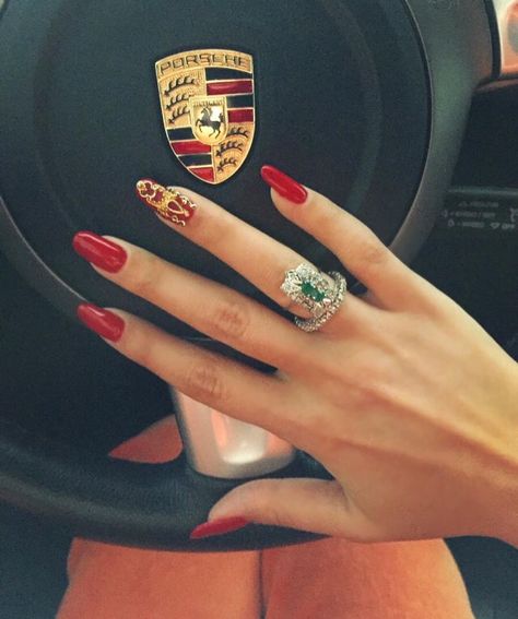 Porsche Ongles Nails, Nail Ring, Beauty Games, Black Aesthetic Wallpaper, Manicure And Pedicure, How To Do Nails, Skin Makeup, Long Nails, Fashion Nails