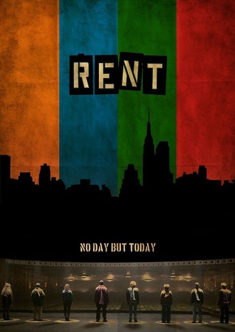 No day but today Rent Musical Poster, Musicals Posters, Rent Broadway, Apartment Posters, Stage Aesthetic, Broadway Poster, Musical Theatre Posters, Musical Posters, Movie Poster Template