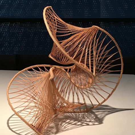 @monikahallermayer on Instagram: “Seeing this wonderful contemporary bamboo sculpture I thought of Naum Gabo’s geometric abstractions (picture 3) in glass or wire  #bamboo…” Rattan Sculpture, Abstract Sculpture Ideas, Weaving Sculpture, Woven Sculpture, Bamboo Installation, Bamboo Sculpture, Naum Gabo, Bamboo Model, Abstract Art Sculpture