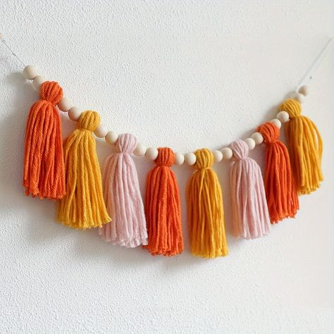 Faster shipping. Better service Groovy Birthday Decor, Yarn Garland, Two Groovy Birthday, Prop Cake, Two Groovy, Beads Garland, Yarn Tassel, 1st Birthday Photo, Groovy Birthday