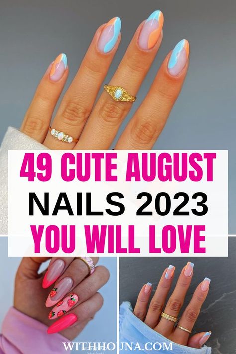 August is finally here and I can't miss a chance to get my August nails done to celebrate this warm and cute summery month. Thus, These August nails of 2023 are the best summer nails to upgrade your nail design. You have a range of August nail colors to choose from. We've got you everything from August nails designs, August nails ideas, August nails trend 2023, summer August nails, August nail ideas 2023, August nail colors, bright summer nails 2023, August nails designs 2023 and more. Nail Inspo August, Summer Nails Inspo 2023, Ashta Recipe, Nail Designs August, Cute August Nails, Summer Nails Inspiration Pink, August Nails 2023, Coffin Nails Aesthetic, August Nail Colors