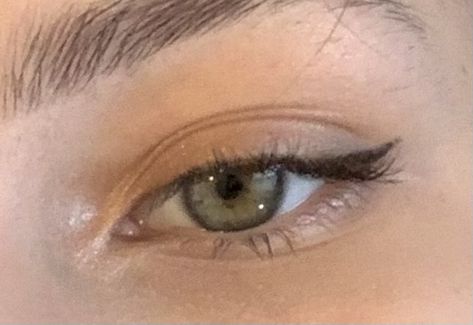 Simple Small Eyeliner, Small Liner Makeup, Small Eyeliner Ideas, Clean Eyeliner Look, Soft Smudged Eyeliner, How To Treat White Heads On Face, Small Eyeliner Looks, Subtle Eyeliner Natural Looks, Dainty Eyeliner