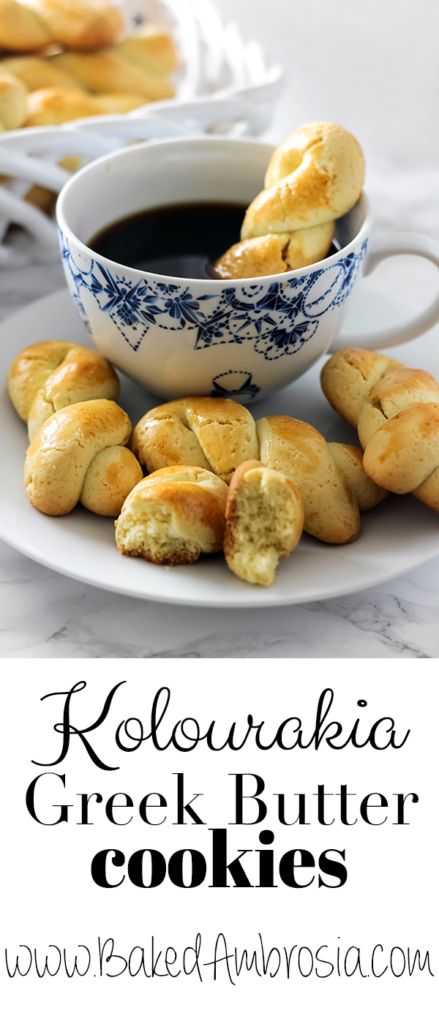 Koulourakia - Greek Butter Cookies Greek Butter Cookies, Koulourakia Recipe, Butter Cookies Christmas, Easter Biscuits, Greek Pastries, Greek Cookies, Greek Heritage, Macedonian Food, Greek Sweets