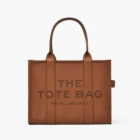 The Leather Large Tote Bag | Marc Jacobs | Official Site The Tote Bag Marc Jacobs, Large Leather Tote Bag, Marc Jacobs Tote, Bag Insert, Large Leather Tote, Brown Tote, Gym Clothes, Marc Jacobs Bag, The Tote Bag