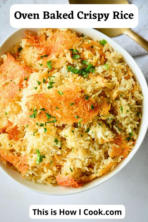 Ways To Cook Rice Recipes, Rice For A Crowd In The Oven, Egyptian Baked Rice Recipe, Crispy Rice Dishes, Brown Rice And Wild Rice Recipes, Baked Cheese Rice, Oven Baked Rice And Vegetables, Basic Rice Recipe, Light Rice Recipes