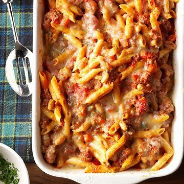 Pasta Bake Easy, Pasta Casserole Recipes, Bean Pasta, Pasta Fagioli, Italian Pasta Dishes, Baked Pasta Recipes, Taste Of Home Recipes, Christmas Eve Dinner, Pasta Casserole