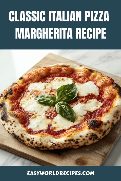 Learn how to make a classic Margherita Pizza with homemade Italian pizza dough. This recipe captures the essence of Italy with a crispy crust, fresh tomatoes, mozzarella, and basil. Italian Pizza Recipes Homemade, Homemade Italian Pizza Dough, Traditional Italian Pizza, Homemade Italian Pizza, Margherita Recipe, Margherita Pizza Recipe, Authentic Italian Pizza, Pizza Shapes, Tomatoes Mozzarella