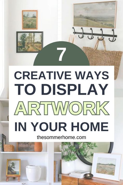 If you're looking to take your home décor to the next level, why not showcase your favorite artwork in a unique and stylish way? In this article, you'll find modern and creative ideas for displaying artwork in your home that will leave your guests in awe. From traditional framed pieces to alternative wall hangings, get ready to learn fresh techniques for showing off your favorite artwork. Gallery Wall Ideas Shelves, Display Paintings In Home, How To Display Artwork, Unique Ways To Display Art, Ways To Display Artwork, Unique Ways To Frame Art, Unique Ways To Hang Pictures, How To Display Artwork On Wall, How To Display Art