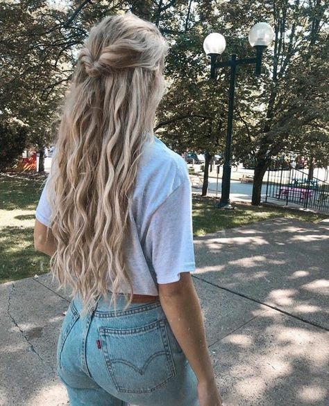 Girls Hairstyles Easy, Pinterest Hair, Long Blonde, Quick Hairstyles, Long Blonde Hair, Box Braids Hairstyles, Grunge Hair, Rapunzel, Summer Hairstyles