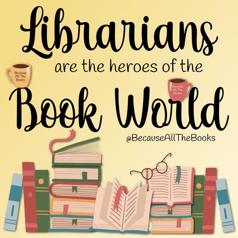 Show some love to a librarian today! Who are your librarian heroes? #BecauseAllTheBooks #Librarian #LibraryLove #LibraryLIfe Librarian Asthetic, Librarian Quotes, Librarian Quote, Librarian Humor, Friends Of The Library, School Library Displays, Library Quotes, Librarian Chic, Teachers Day Card