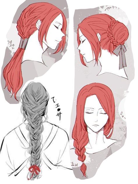 Side Braid Drawing Reference, Braid Over Shoulder Drawing, Hair Styles For Long Hair Drawing, Anime Hairstyles Braids, Archer Hairstyles, Braid Drawing Reference, Braided Hairstyles Drawing, Hairstyles Drawing Reference, Anime Braids