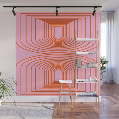 Abstract wall mural diy