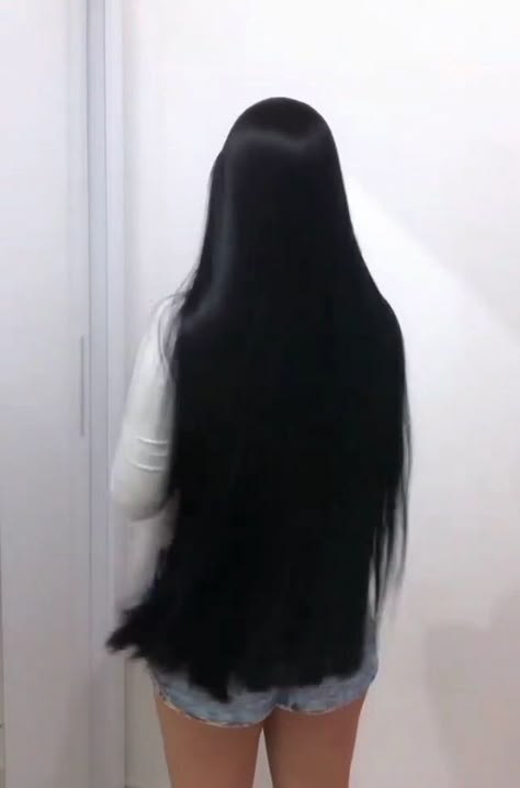 Long Thick Silky Hair, Long Silky Hair Black, Long Black Silky Hair, Long Japanese Hair, Black Long Hair Aesthetic, Long Black Hair Aesthetic, Long Thick Black Hair, Black Shiny Hair, Silky Black Hair