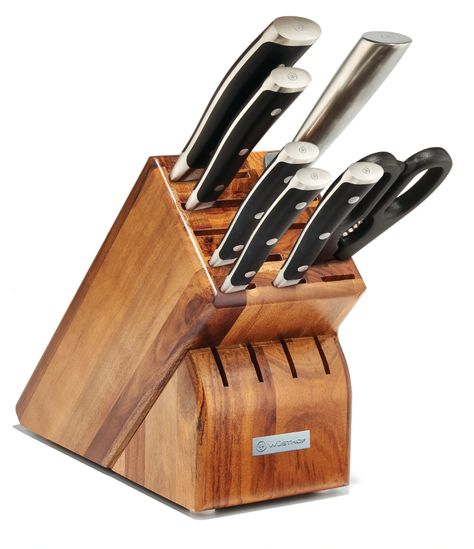 WÜSTHOF Classic Ikon 8-Piece Knife Block Set Wusthof Knives, Kitchen Shears, Knife Block Set, Knife Set Kitchen, Bread Knife, Paring Knife, Utility Knife, Knife Set, Black Handle