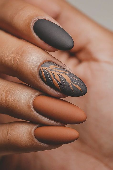 15 Hottest Fall Nail Trends That Make You Stand Out Matt Fall Nails, Fall Matte Nails Autumn, Fall Nail Styles, Matte Gel Nails, Fall Nail Trends, Sassy Nails, Fall Gel Nails, Nails Now, Matte Nails Design