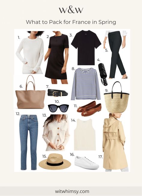 What To Pack For France, What To Wear In France, France In Spring, France In April, Spring Packing List, Packing List Spring, Paris Packing List, Paris Packing, Summer Packing Lists