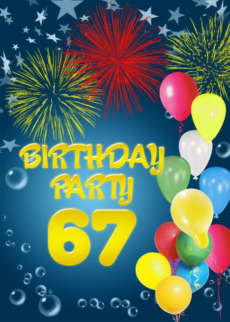 Balloons and fireworks 67th birthday party card #Ad , #affiliate, #fireworks, #Balloons, #card, #party Party Fireworks, 98th Birthday, 68 Birthday, Birthday Party Card, 76th Birthday, 56th Birthday, 75th Birthday Parties, 89th Birthday, 54th Birthday