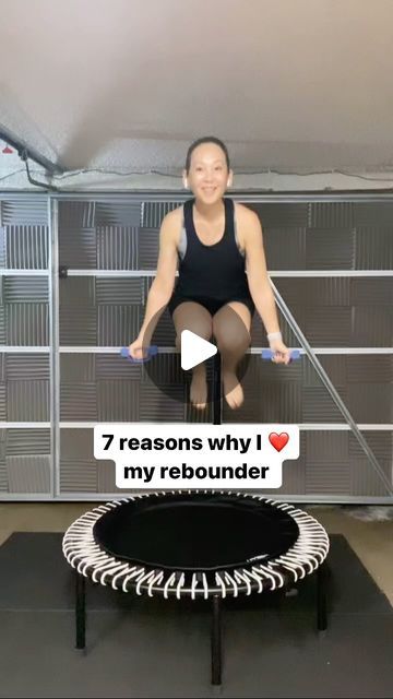 Mimi | Midlife Proage Blogger on Instagram: "#gifted | I've been using the #bellicon rebounder for the past 2 months, and it's the most VERSATILE at home workout ever. It's been great for my sprained ankle rehab because it's easy on the joints. 👍

It's very easy to use - you're bouncing - but YOU make the exercises as challenging as you want them to be so it's the perfect piece of equipment to start and build with. You can:

✨ change the intensity
✨ bounce quicker
✨ push harder into the mat
✨ add weights or bands
✨ balance 
✨ unwind and destress
✨ plus bouncing is super fun. If a workout can be joyful, this is it. 

#mybellicon is a high quality rebounder that can be stored flat, is customizable, and is quiet (no squeaking!) Parts are replaceable so you can use it for years. 

Obvi, if yo Rebounding Drills For Kids, Rebounder Workouts Videos, Rebound Exercises Trampolines, Ankle Rehab, Trampoline Benefits Rebounding, Bellicon Rebounder, At Home Workout, Be Joyful, Sprained Ankle