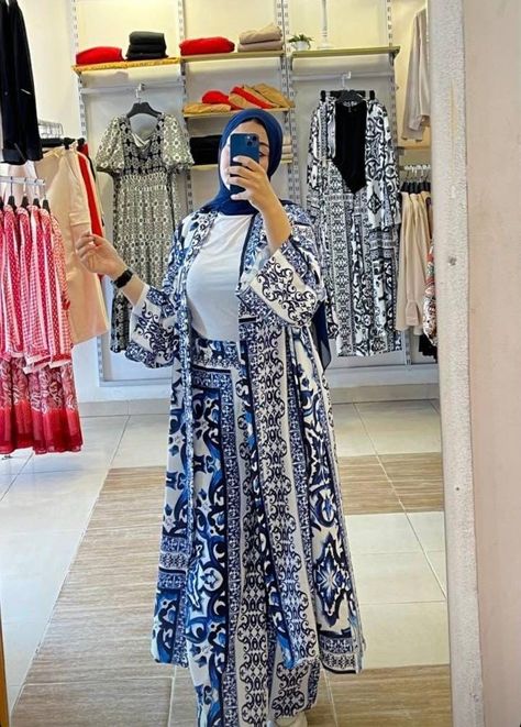 Hijab Fashion Summer, Abaya Design, 2piece Outfits, Mode Kimono, Mode Turban, Womens Fashion Casual Outfits, Modest Dresses Casual, Mode Abaya, Muslim Fashion Dress