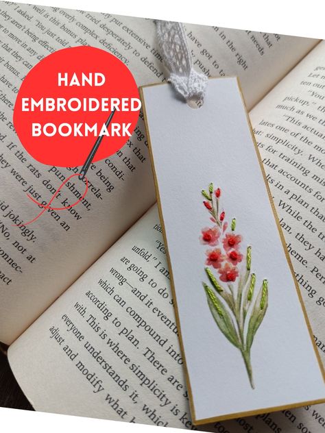 Bookmarks with flowers and minimal hand embroidery. These Botanical bookmarks are hand embroidered with Love.(Gift for bookworms) Bookmarks With Flowers, Minimal Embroidery, Floral Bookmarks, Festive Tables, Gifts For Bookworms, Flora And Fauna, Book Accessories, Love Gifts, Printed Design