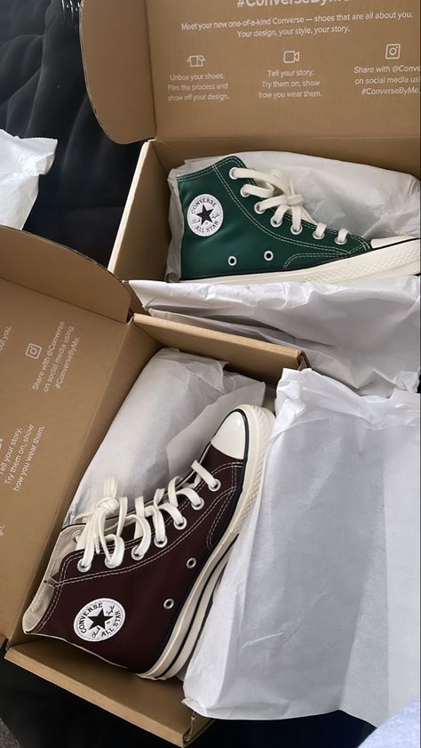 Brown Shoes Converse, Platform Converse Brown, Green And Brown Converse, Brown Converse Embroidered, Converse 70s Outfit, Dark Green Converse Aesthetic, Brown Converse Outfit, Dark Green Converse, Aesthetic Green Converse