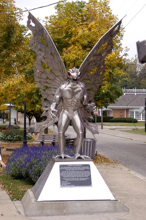 Halcyon Aesthetic, Point Pleasant West Virginia, The Mothman, Mcdowell County, West Virginia Travel, Virginia Travel, Point Pleasant, Legendary Creature, Ohio River