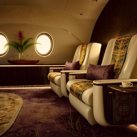 BBJ 787 Private Jet Interior Design by Lie Alonso Dynasty Dubai Living, Jet Interior, Ancient Future, Airplane Interior, Private Jet Interior, First Class Flights, Luxury Train, Private Plane, Private Jets