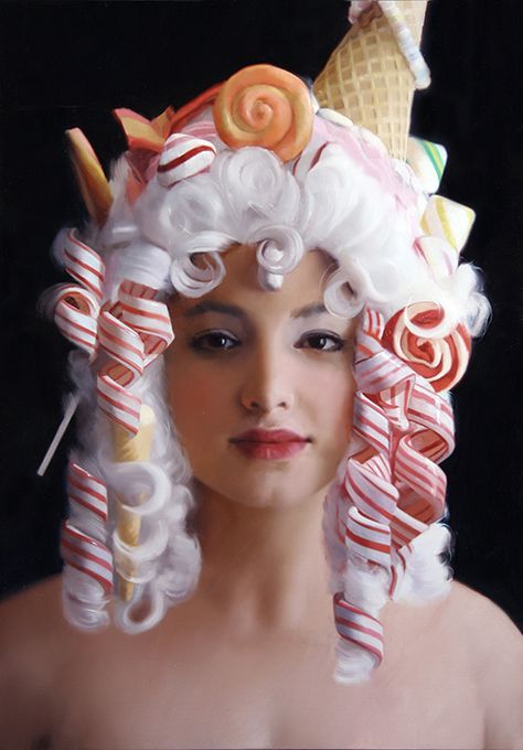 Dessert Fashion, Hairstyle References, Will Cotton, Candy Costumes, Food Costumes, Candy Girl, Crazy Hair Days, Hair Reference, Crazy Hair