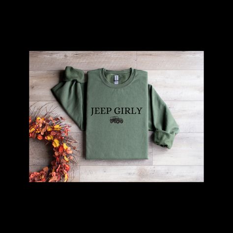 Jeep Girly crewneck sweatshirt is perfect to wear for any fall occasion. This eye-catching soft sweatshirt is great for the person who wants to cozy up and go for a ride. This cute crewneck is the perfect gift for a great friend in your life.

This classic, unisex crewneck will fit like a well-loved favorite from its first
wear. Our ultra soft Gildan crewnecks feature.
-Medium weight fabric with a 50/50 cotton & polyester blend. Crew Neck Sweatshirt For Fall Camping, Cozy Brown Winter Sweatshirt, Cozy Fall Outdoor Sweatshirt, Winter Coffee-colored Crew Neck Sweatshirt, Jeep Sweatshirt, Cute Crewneck, Girly Gifts, Great Friends, Jeep