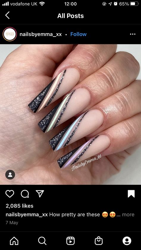 V Tip Design Nails, Coffin Ombre Acrylic Nails, Acrylic Nails Coffin Ombre, Nails Fancy, Naked Nails, Makeup Nails Designs, Fancy Nails Designs, Ombre Acrylic Nails, Cute Acrylic Nail Designs