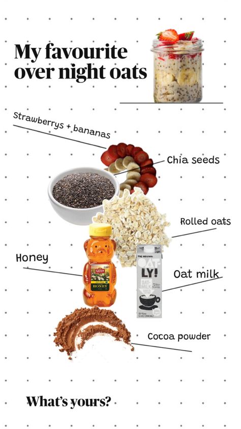 Over night oats recipe. Breakfast recipe. Night Oats Recipe, How To Make Overnight Oats, Over Night Oats Recipe, Over Night Oats, Gain Meals, Creamy Oats, Night Oats, Weight Gain Meals, Oats And Honey