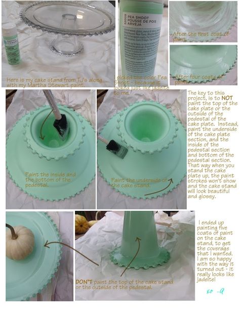 Modern Bohemian Kitchen, Martha Stewart Paint, Diy Cake Stand, Bohemian Kitchen, Glass Cake, Thrift Store Crafts, Glass Cake Stand, Glass Cakes, Crafty Diy